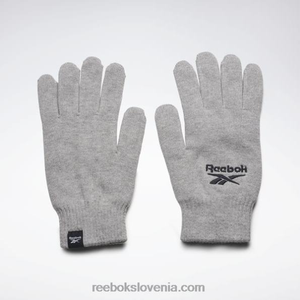 Reebok športne rokavice z logotipom R22JR1020 srednje siva vresa