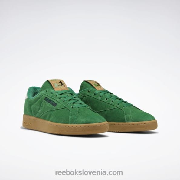 Reebok club c 85 terenski čevlji R22JR334 glen zelena/vektor rdeča/reebok gumijasta guma-04