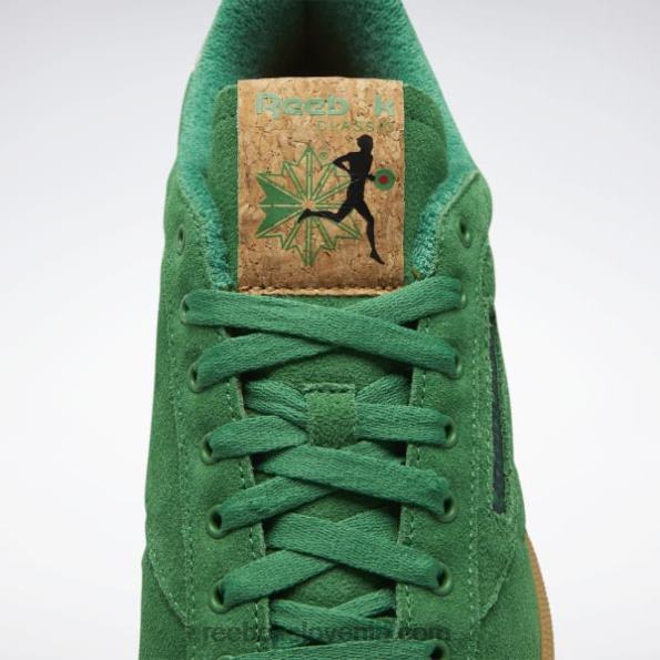 Reebok club c 85 terenski čevlji R22JR334 glen zelena/vektor rdeča/reebok gumijasta guma-04