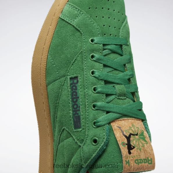 Reebok club c 85 terenski čevlji R22JR334 glen zelena/vektor rdeča/reebok gumijasta guma-04