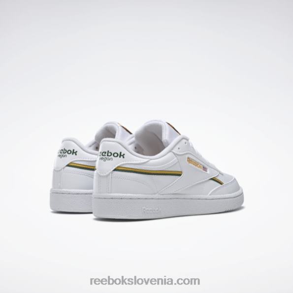 Reebok club c 85 veganski čevlji R22JR313 ftwr bela/svetovno zlata/temno zelena