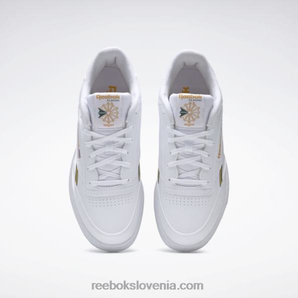 Reebok club c 85 veganski čevlji R22JR313 ftwr bela/svetovno zlata/temno zelena