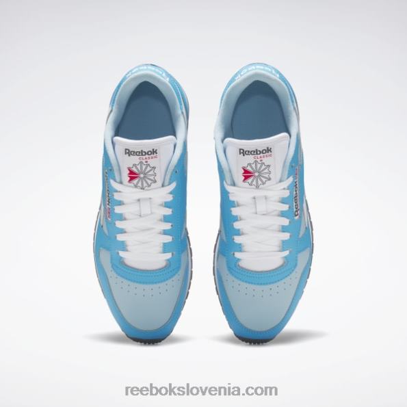 Reebok klasični usnjeni čevlji R22JR201 sijoča ​​aqua/modra biserna/ftwr bela