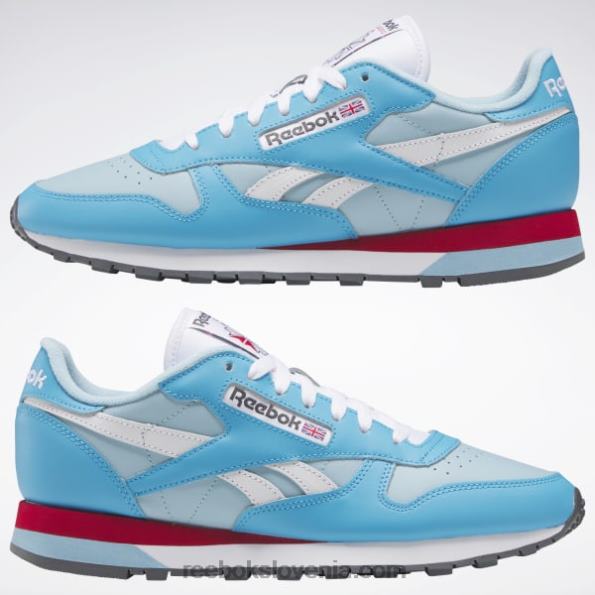 Reebok klasični usnjeni čevlji R22JR201 sijoča ​​aqua/modra biserna/ftwr bela