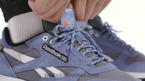 Reebok klasični usnjeni čevlji R22JR39 hladno siva 6/modra skrilavec/jedro črna