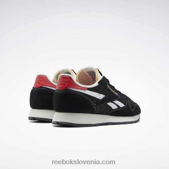 Reebok klasični usnjeni čevlji R22JR530 jedro črno/ftwr belo/vektorsko rdeče