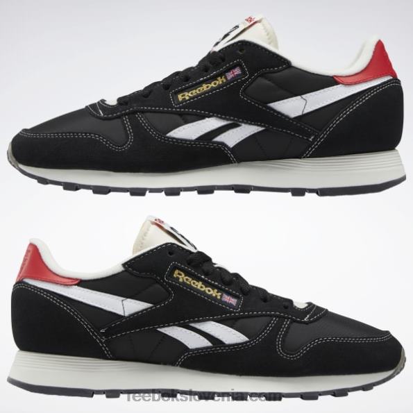 Reebok klasični usnjeni čevlji R22JR530 jedro črno/ftwr belo/vektorsko rdeče