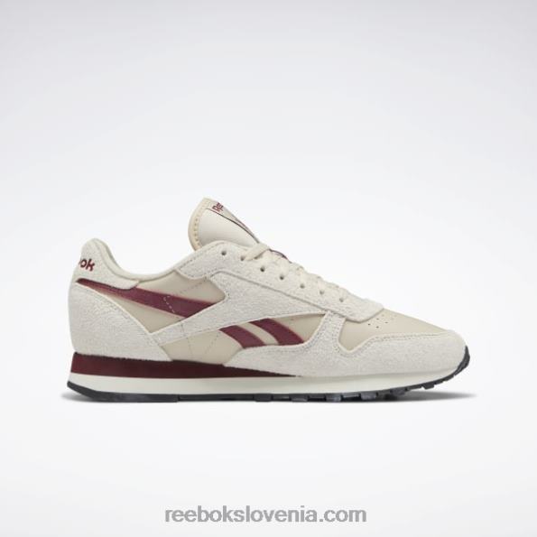 Reebok klasični usnjeni čevlji R22JR58 moderna bež/alabaster/klasična bordo