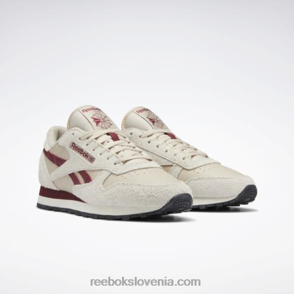 Reebok klasični usnjeni čevlji R22JR58 moderna bež/alabaster/klasična bordo