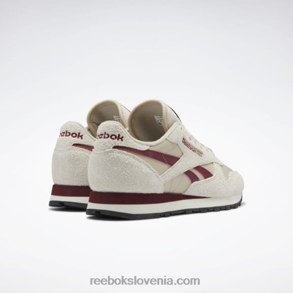 Reebok klasični usnjeni čevlji R22JR58 moderna bež/alabaster/klasična bordo