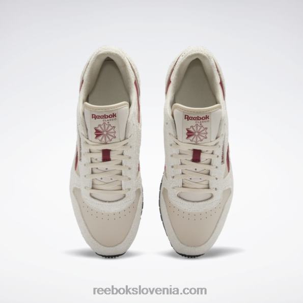 Reebok klasični usnjeni čevlji R22JR58 moderna bež/alabaster/klasična bordo