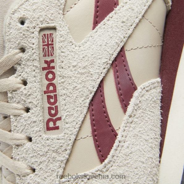Reebok klasični usnjeni čevlji R22JR58 moderna bež/alabaster/klasična bordo