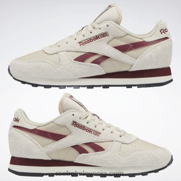 Reebok klasični usnjeni čevlji R22JR58 moderna bež/alabaster/klasična bordo