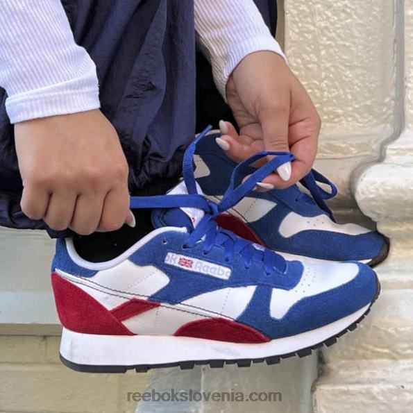Reebok klasični usnjeni čevlji so vaši R22JR88 vektor modra/vektor rdeča/ftwr bela