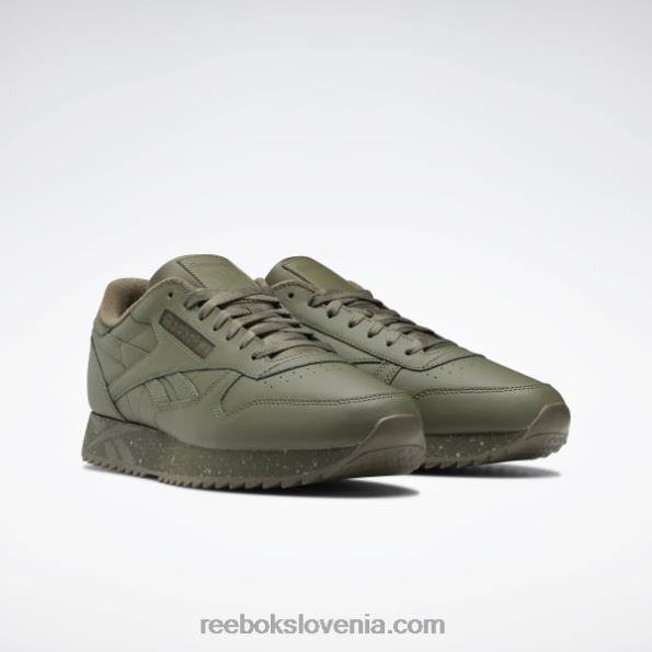 Reebok klasični usnjeni čevlji z valovi R22JR238 lovsko zelena/čisto siva 3/vojaško zelena