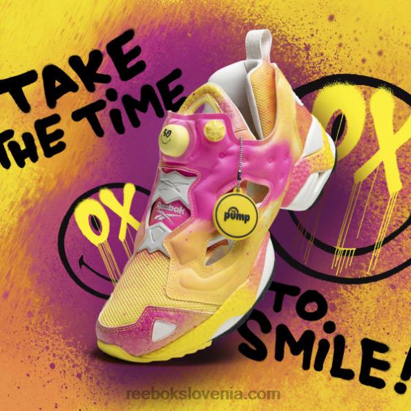 Reebok smiley instapump fury čevlji R22JR197 kreda/jedro črna