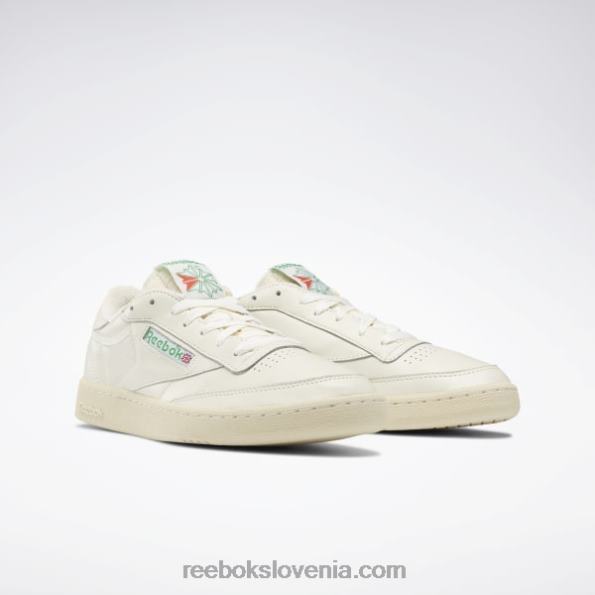 Reebok vintage čevlji club c 85 R22JR11 kreda/papirnato bela/glen zelena