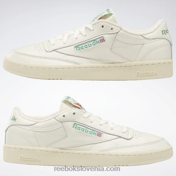 Reebok vintage čevlji club c 85 R22JR11 kreda/papirnato bela/glen zelena