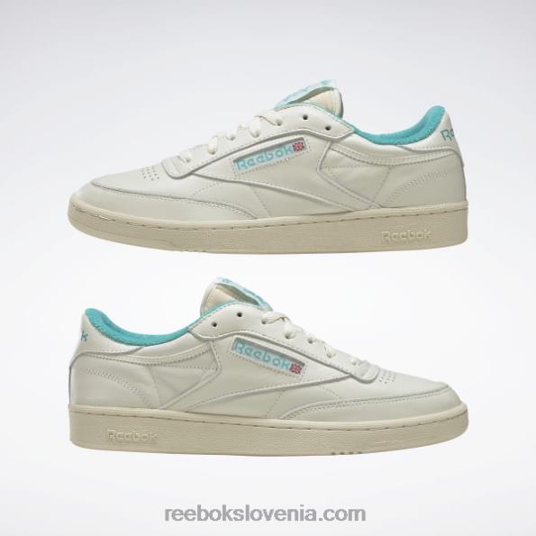 Reebok vintage čevlji club c 85 R22JR73 vintage kreda s23-r/papir bel/klasično modrozelen