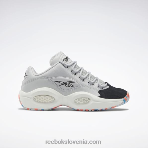 Reebok vprašanje nizki košarkarski copati R22JR36 čisto siva 2/kreda/jedro črna