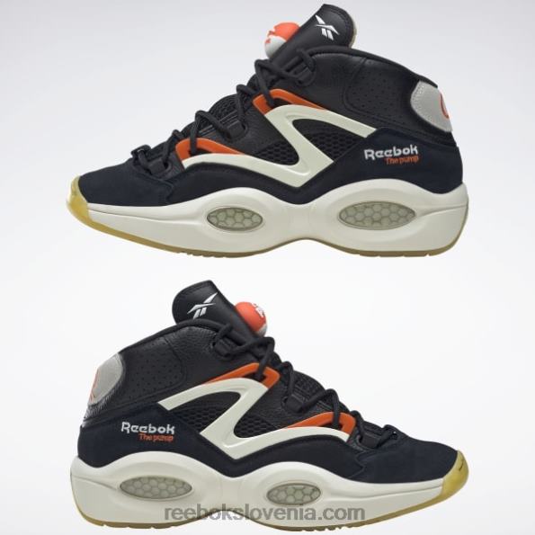 Reebok vprašanje pump košarkarski copati R22JR91 jedro črna/klasična bela/kreda