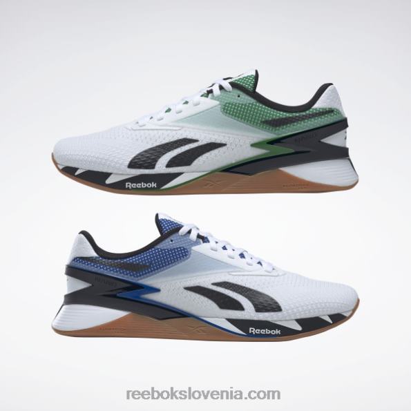 Reebok čevlji nano x3 R22JR23 ftwr bela/glen zelena/vektorsko modra