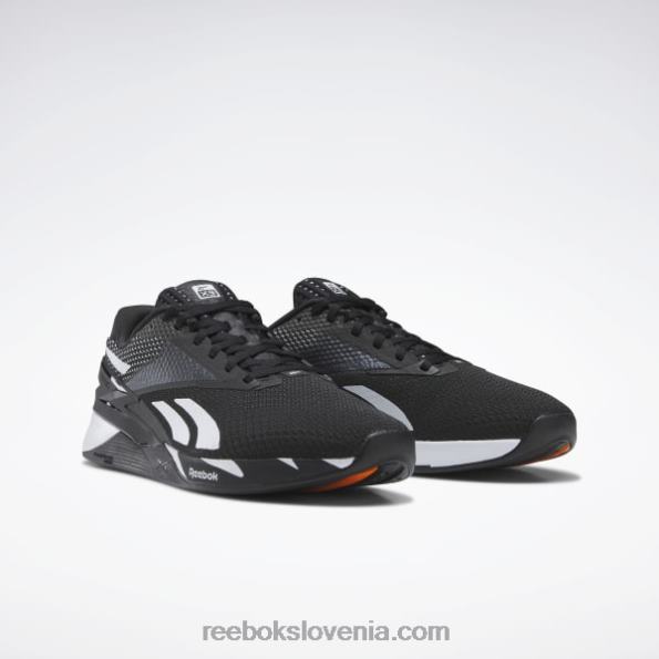 Reebok čevlji nano x3 R22JR28 jedro črno/ftwr belo/oranžno smash s23-r