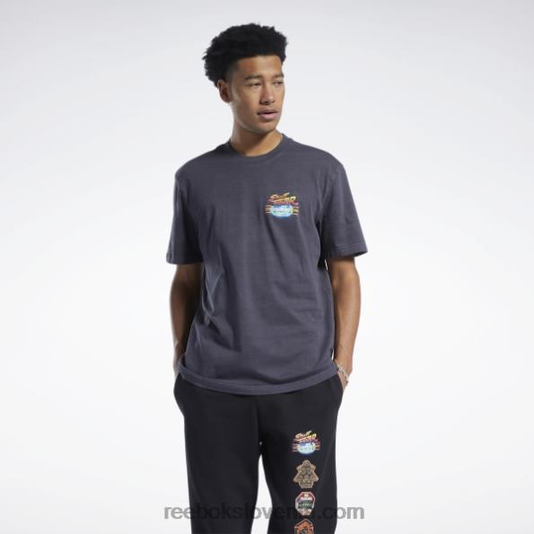 Reebok Street Fighter grafična majica s kratkimi rokavi R22JR362 Črna