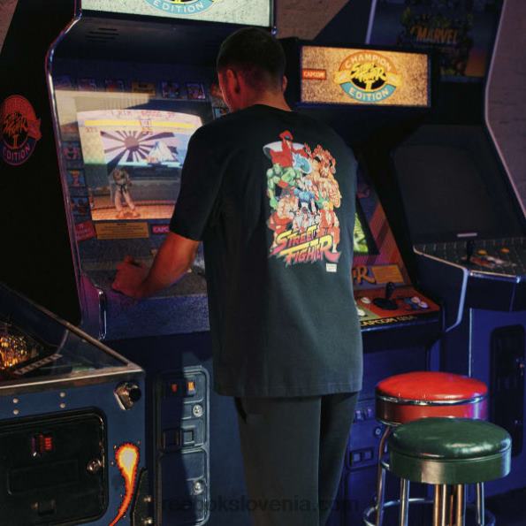 Reebok Street Fighter grafična majica s kratkimi rokavi R22JR362 Črna