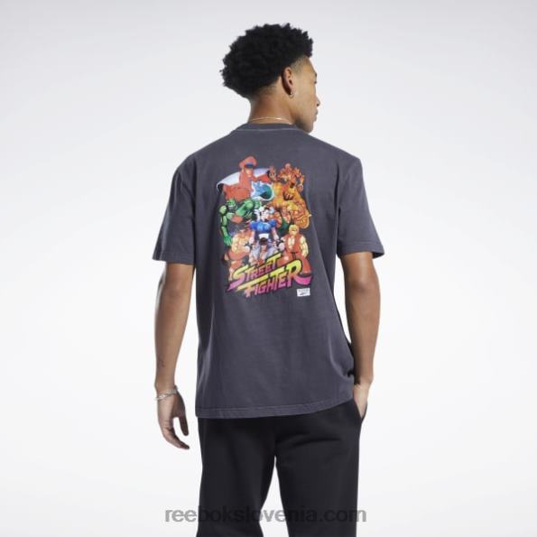 Reebok Street Fighter grafična majica s kratkimi rokavi R22JR362 Črna
