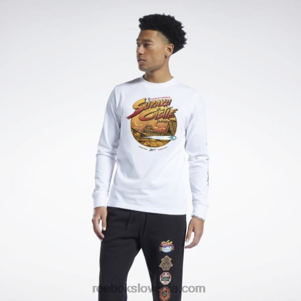 Reebok Street Fighter majica z dolgimi rokavi R22JR611 bela