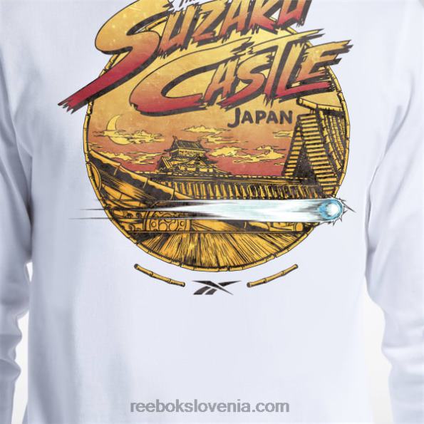 Reebok Street Fighter majica z dolgimi rokavi R22JR611 bela