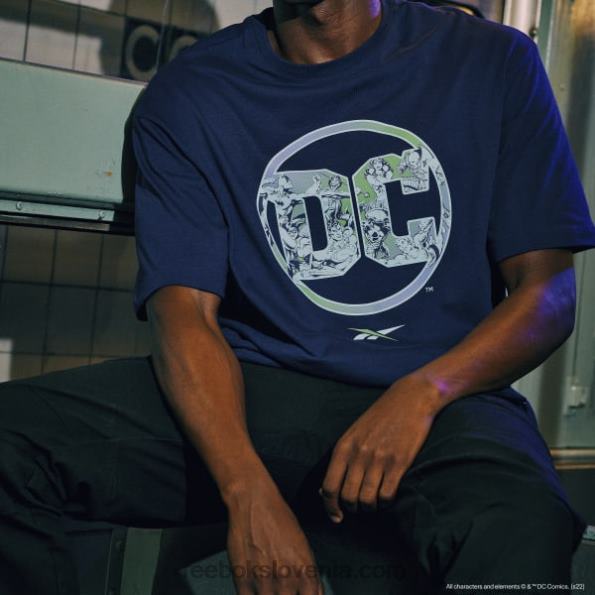 Reebok dc x majica z logotipom R22JR409 temna orhideja