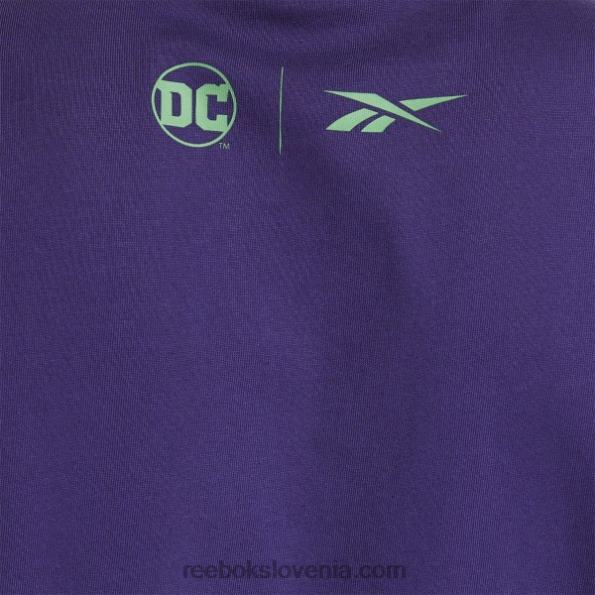 Reebok dc x majica z logotipom R22JR409 temna orhideja