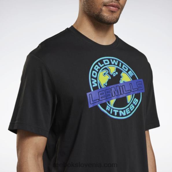 Reebok les mills velika grafična majica s kratkimi rokavi R22JR752 Črna