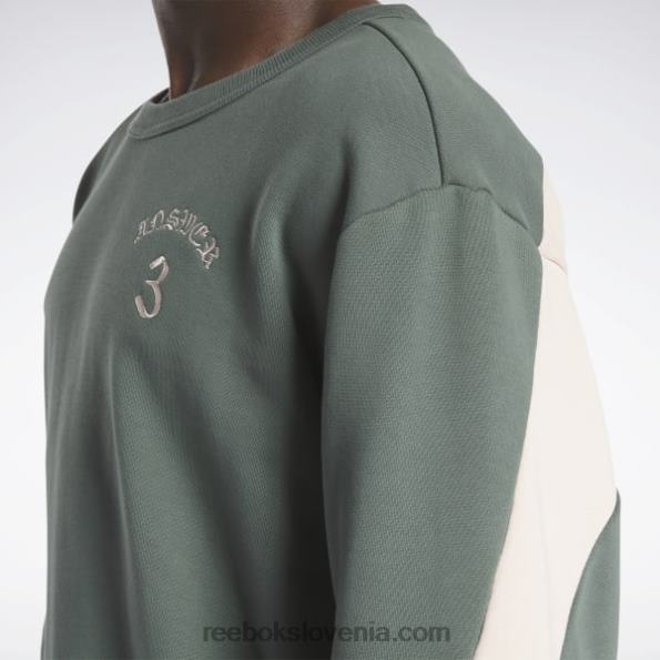 Reebok Pulover lny crew R22JR494 kreda zelena