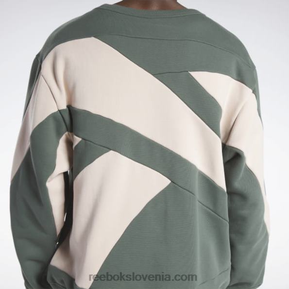 Reebok Pulover lny crew R22JR494 kreda zelena