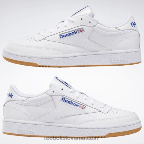 Reebok club c 85 moški čevlji R22JR1025 bela/royal/gumi