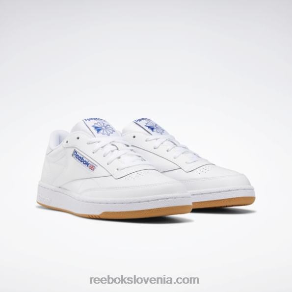 Reebok club c 85 moški čevlji R22JR1025 bela/royal/gumi