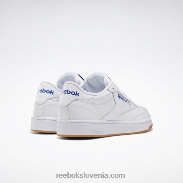 Reebok club c 85 moški čevlji R22JR1025 bela/royal/gumi