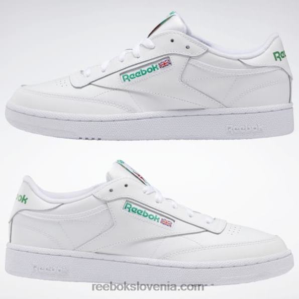 Reebok club c 85 moški čevlji R22JR1031 bela/zelena