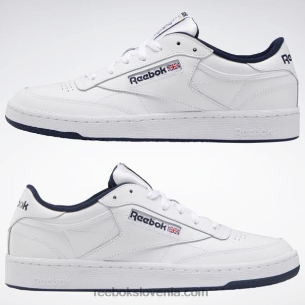 Reebok club c 85 moški čevlji R22JR1033 bela/mornarsko modra