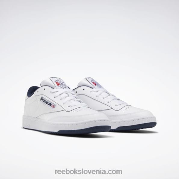 Reebok club c 85 moški čevlji R22JR1033 bela/mornarsko modra