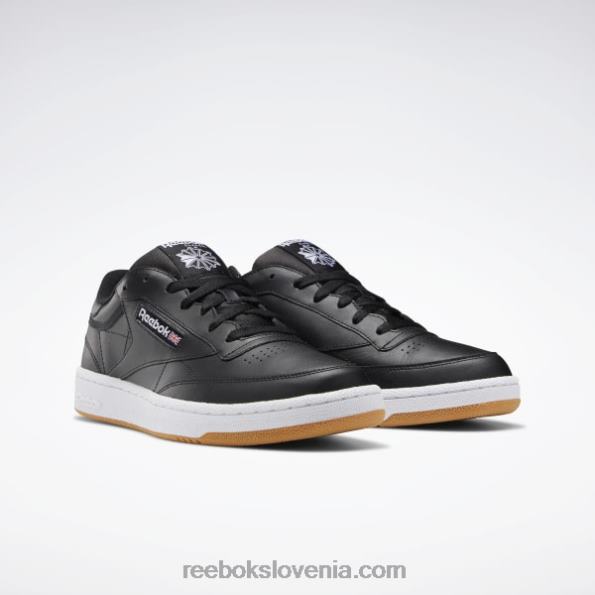 Reebok club c 85 moški čevlji R22JR1152 črno/belo/gumi