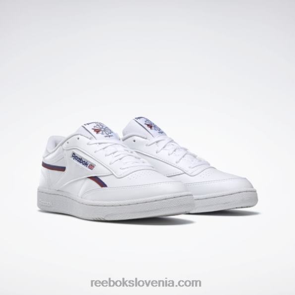 Reebok club c 85 veganski čevlji R22JR1215 ftwr bela/klasična kobaltna/klasična bordo moški