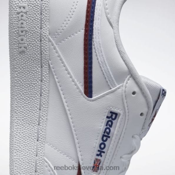 Reebok club c 85 veganski čevlji R22JR1215 ftwr bela/klasična kobaltna/klasična bordo moški