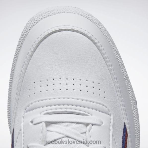 Reebok club c 85 veganski čevlji R22JR1215 ftwr bela/klasična kobaltna/klasična bordo moški