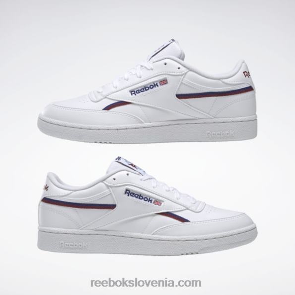 Reebok club c 85 veganski čevlji R22JR1215 ftwr bela/klasična kobaltna/klasična bordo moški