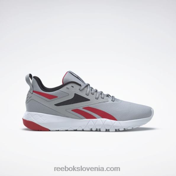 Reebok moški copati flexagon force 4 R22JR1335 čisto siva 3/jedro črna/vektorsko rdeča