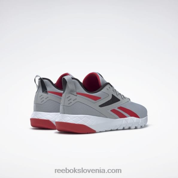 Reebok moški copati flexagon force 4 R22JR1335 čisto siva 3/jedro črna/vektorsko rdeča